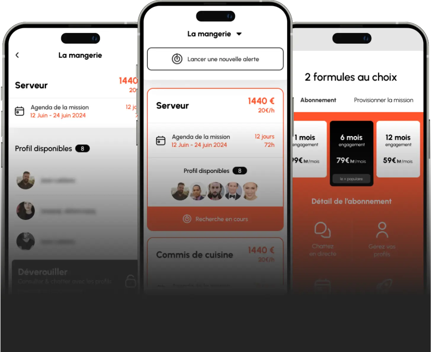 Nexstaff mobile app interface